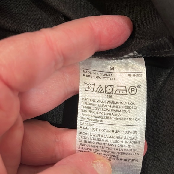 Banana Republic Black OVERSIZED BUTTON-DOWN SHIRT/NWT/M - Picture 9 of 11